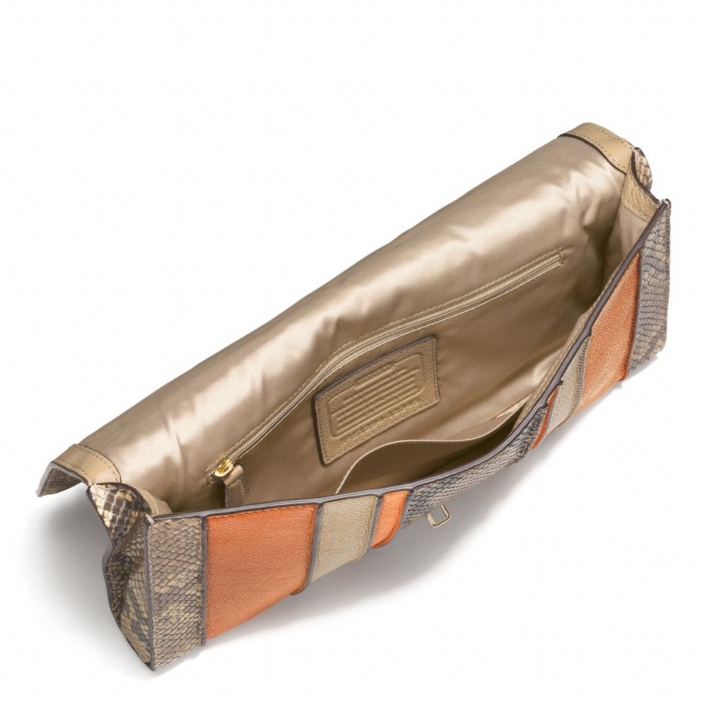 Coach Madison Exotic Stripe Leather PinnacleClutch - Picture 2 of 4